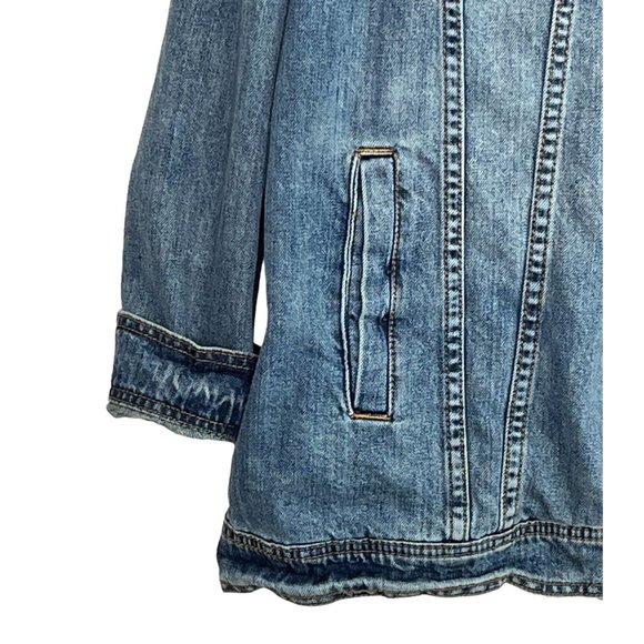 Avec Les Filles "Follow Me" Denim Jean Jacket SZ Large - Picture 8 of 12